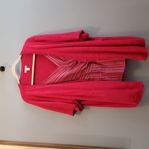 Hot pink cardigan 2X